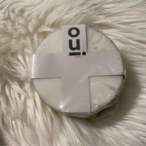 NEW OUI Studio Marble Round Coasters - Gold Edge - Set of 4 Set